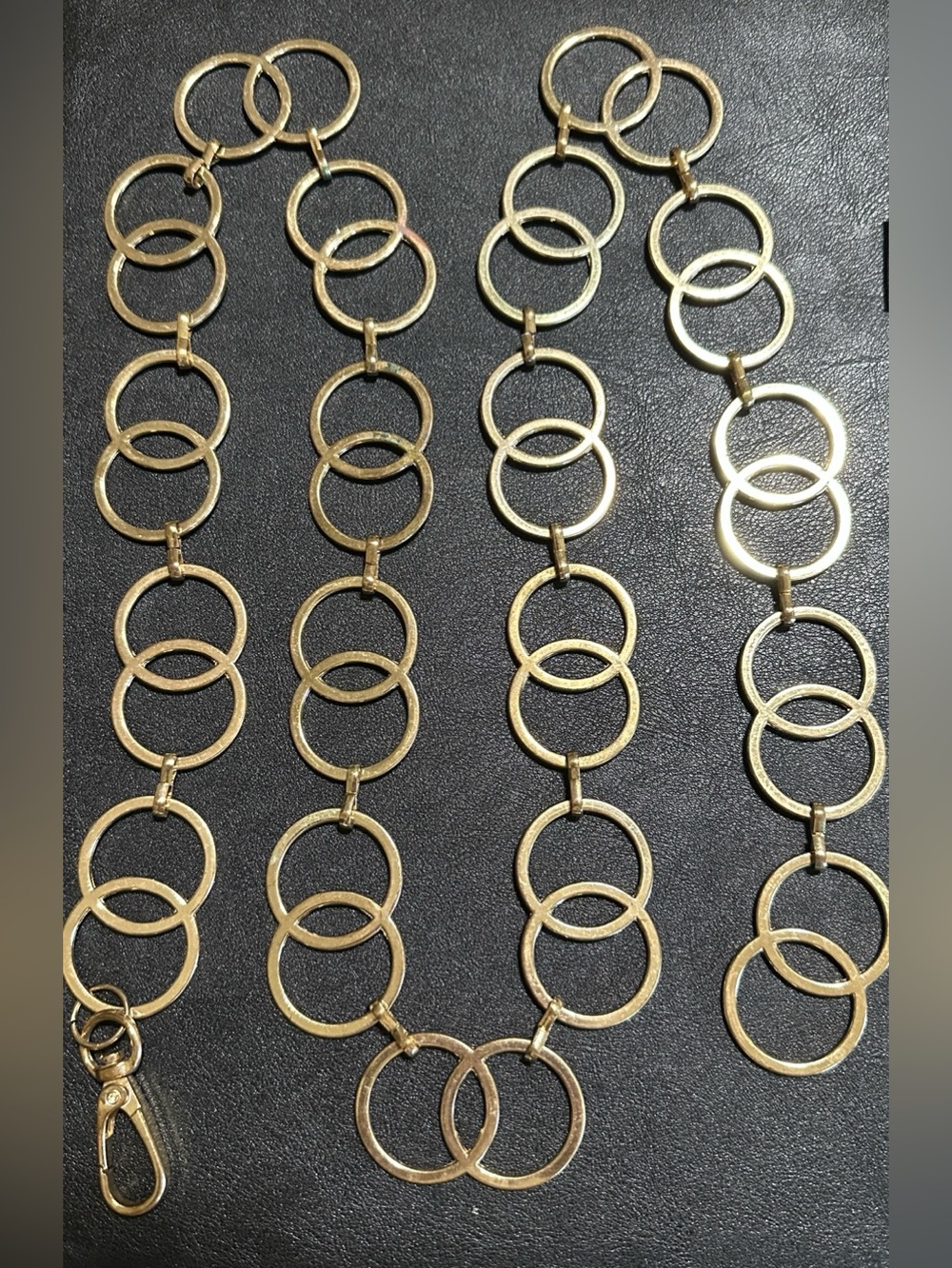 103.  Gold Tone Double Circle Link Up To 44” Belt